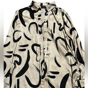 Black & Gold long sleeve blouse